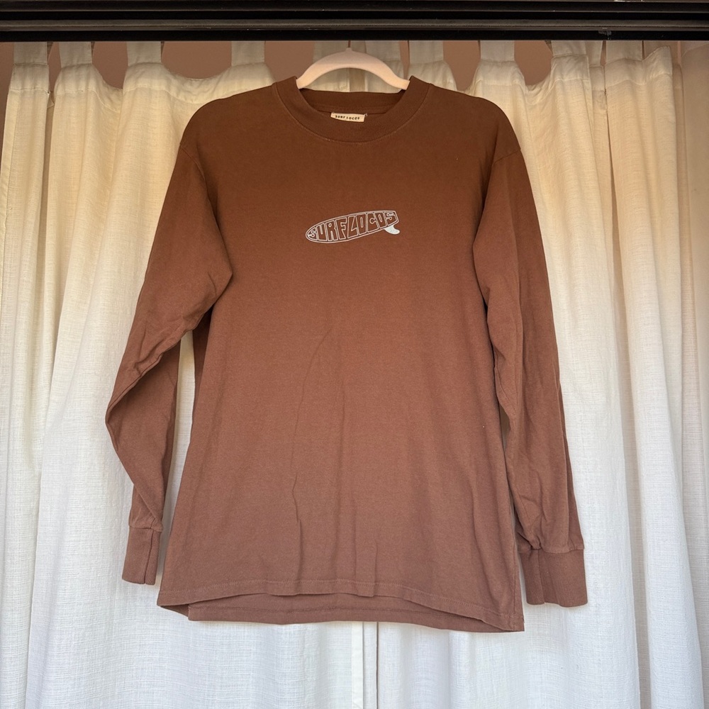 Brown Long Sleeve Tee surf locos California